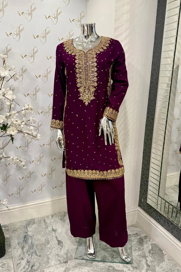 Nihan chiffon luxe collection 3 piece suit - Image 2