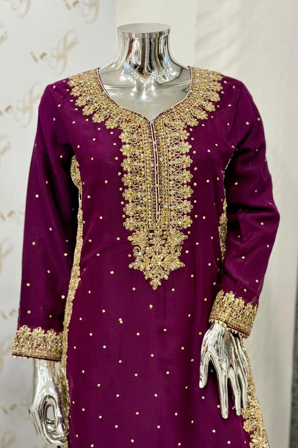 Nihan chiffon luxe collection 3 piece suit - Image 4