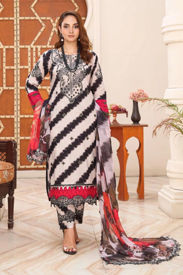 Aghaze Noor collection 3 piece casual suit