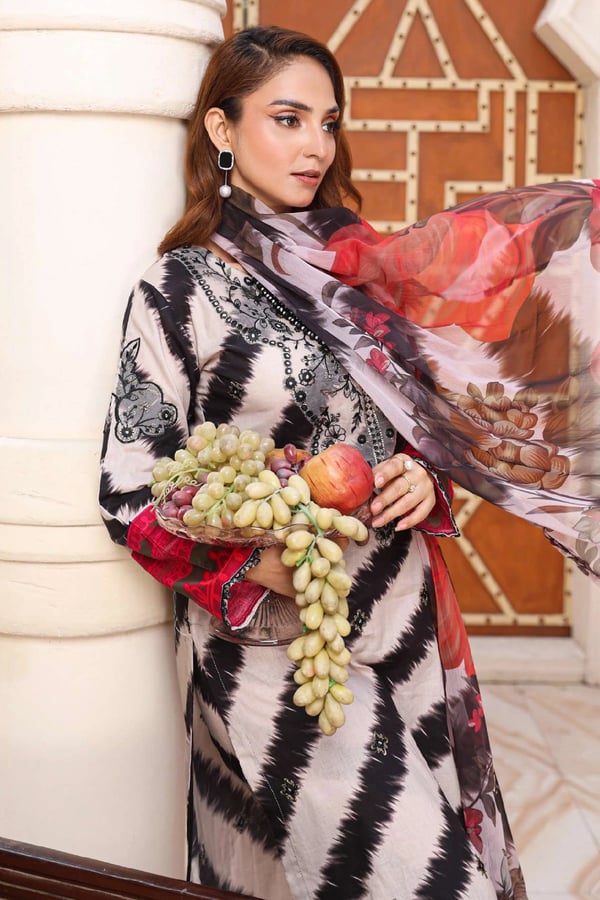 Aghaze Noor collection 3 piece casual suit - Image 3