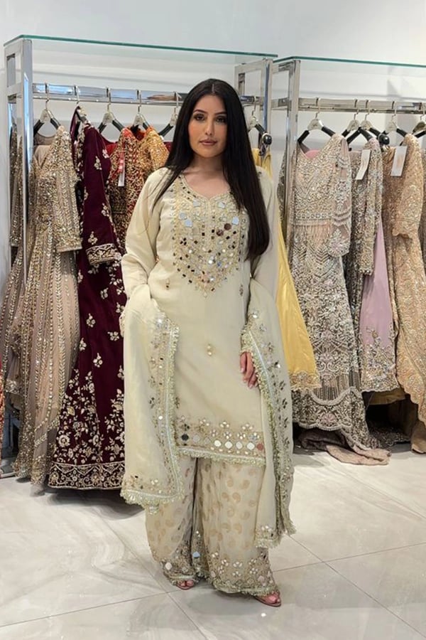 Parwan premium luxe 3 piece plazo collection