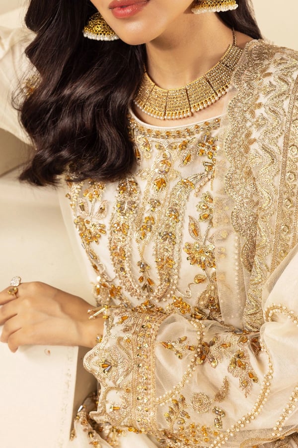 Ivana luxe collection 3 piece embroidered sharara suit - Image 5