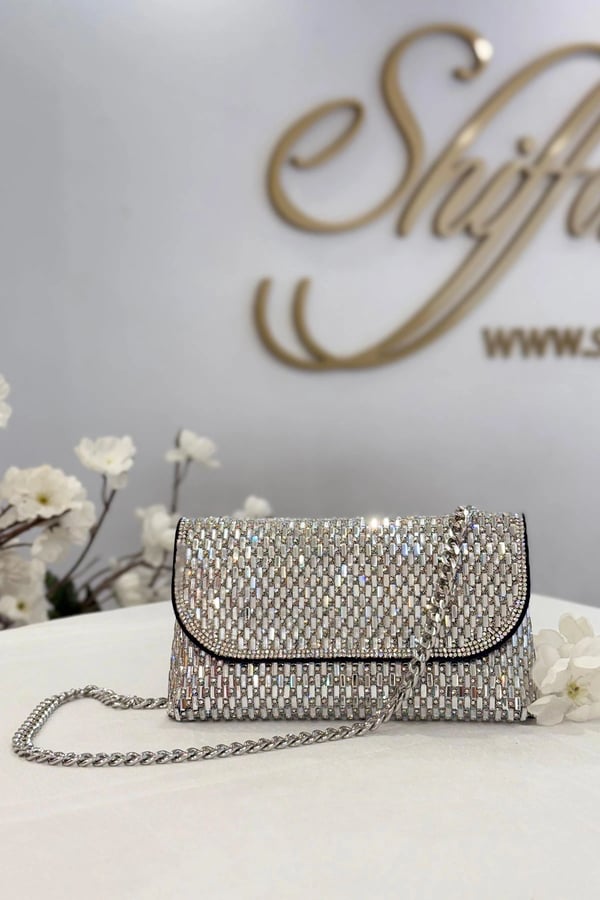 Luna luxe clutch bag - Silver, FS