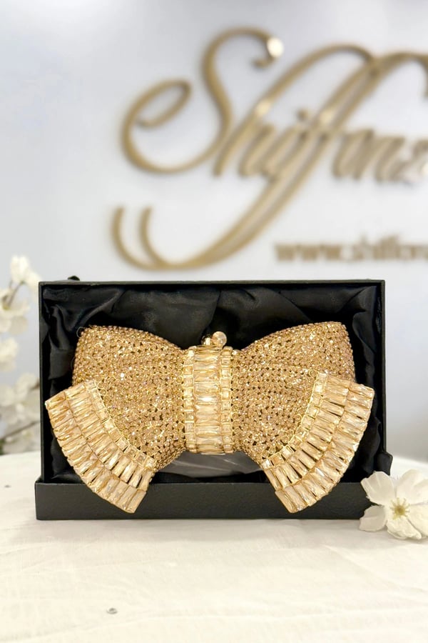 Tiffany embroidered clutch bag - Gold, FS