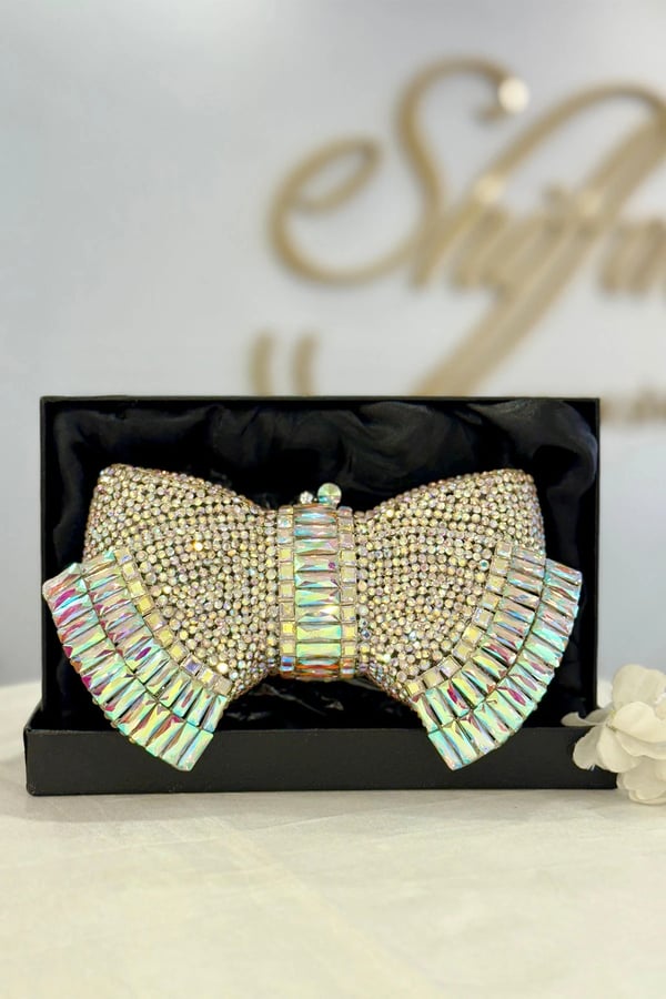 Tiffany embroidered clutch bag - WHTMLT, FS