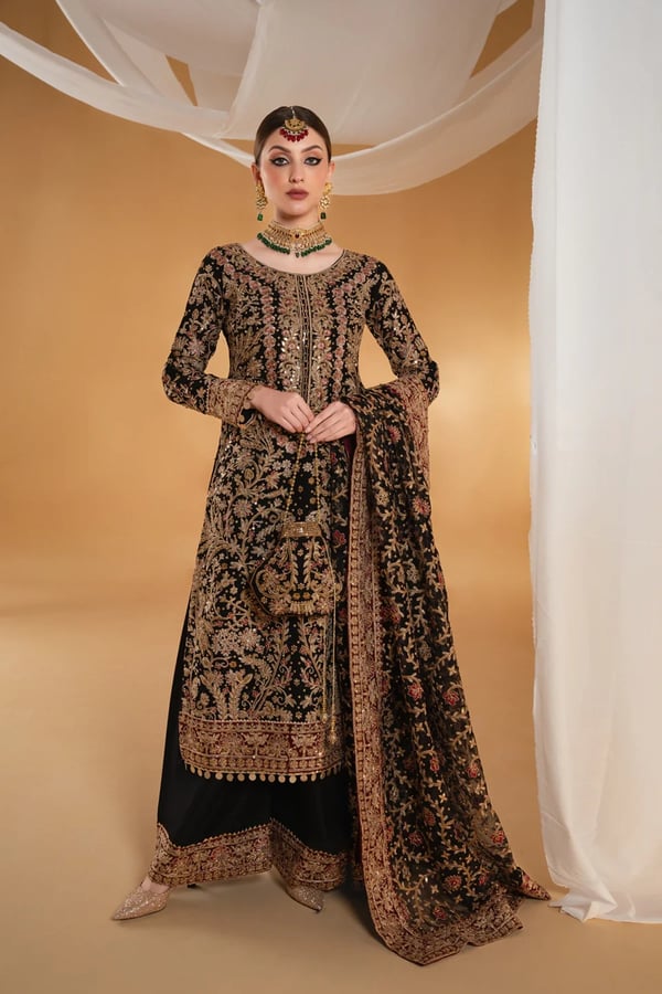 Eshe luxe collection 3 piece embroidered suit