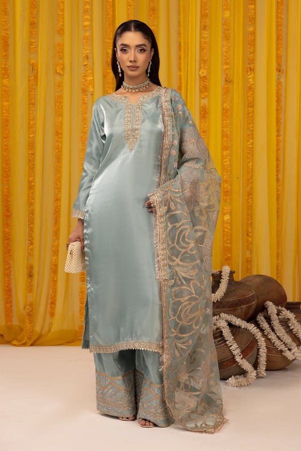 Liara premium collection 3 piece silk plazo suit