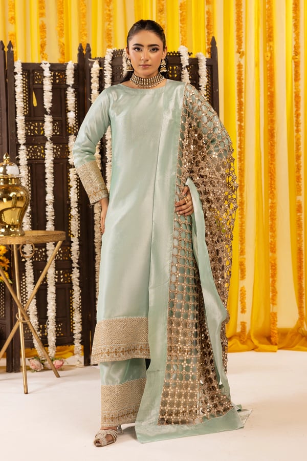 Armali luxe collection 3 piece suit with sheesh pati dupatta