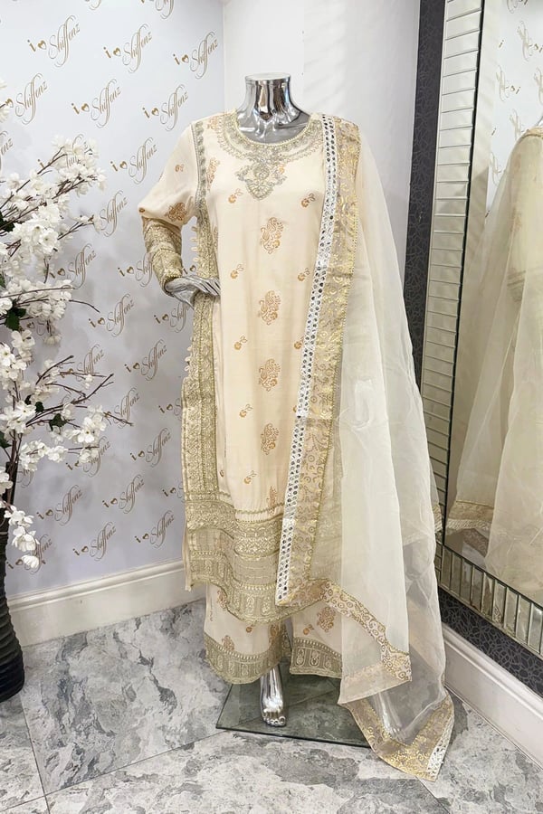 Shabana luxe collection 3 piece banarasi suit