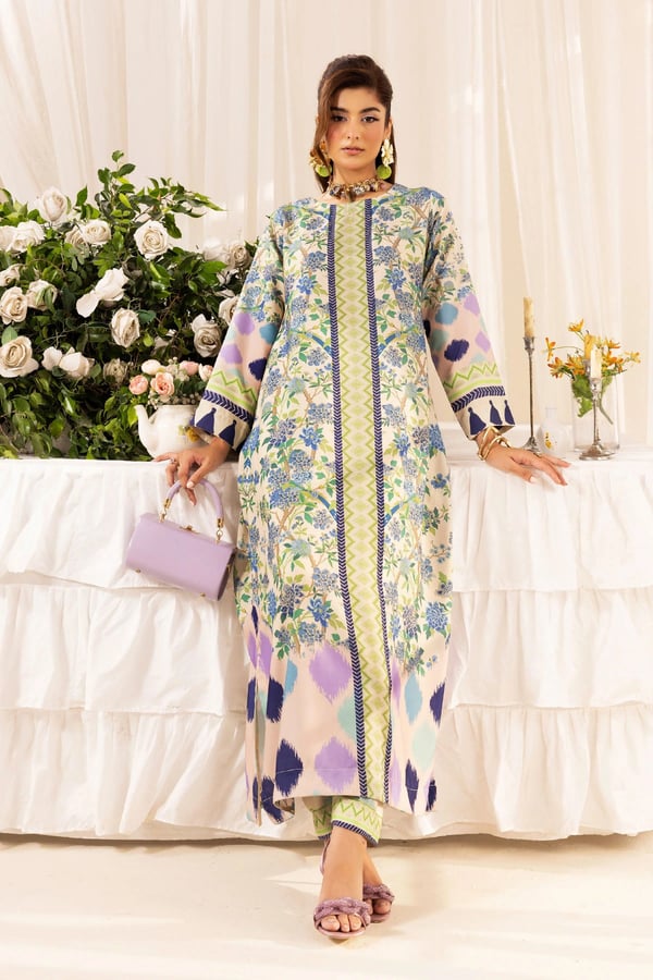 Pre order Chic modest collection printed co-ord set - MULTI, Large