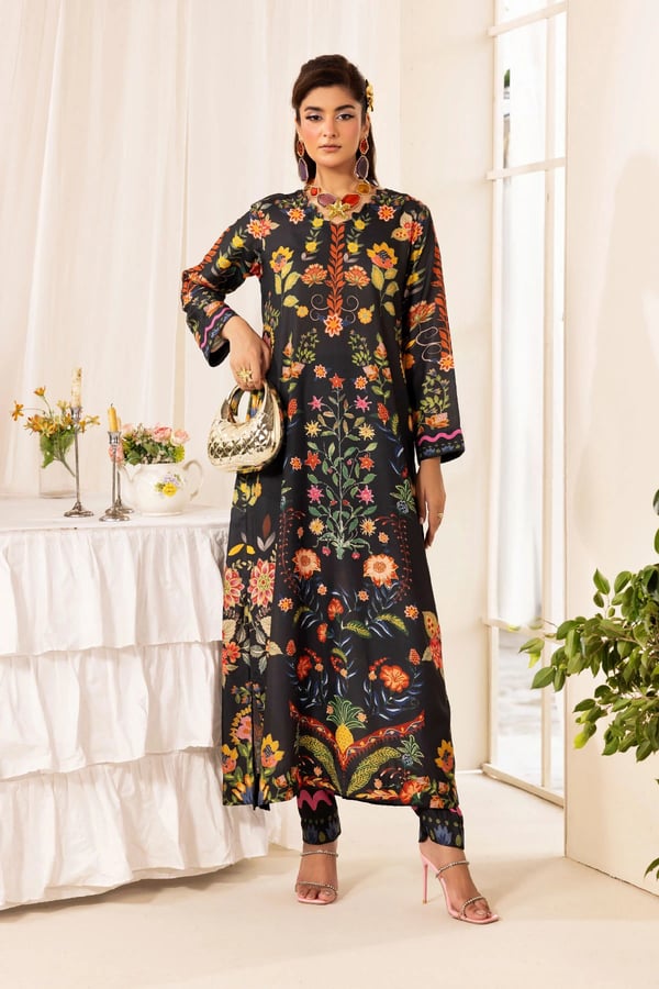 Pre order Chic modest collection printed causal co-ord set - MULTI, Large