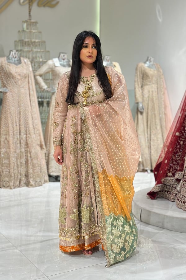 Shiffonz mehndi luxe collection 3 piece gown