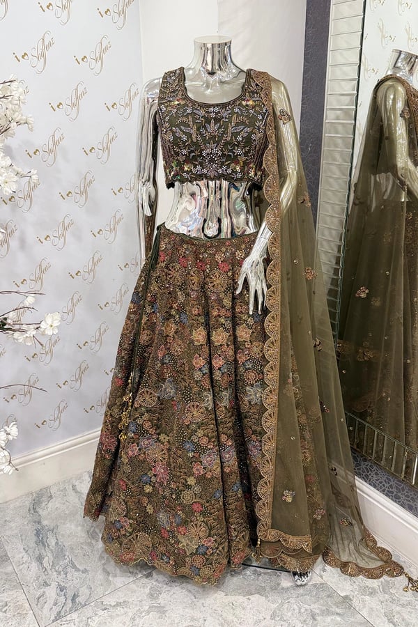 Shiffonz premium net embroidered lengha choli