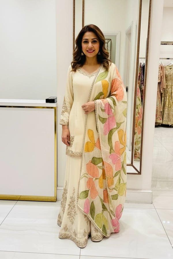 Rani collection 3 piece embroidered suit