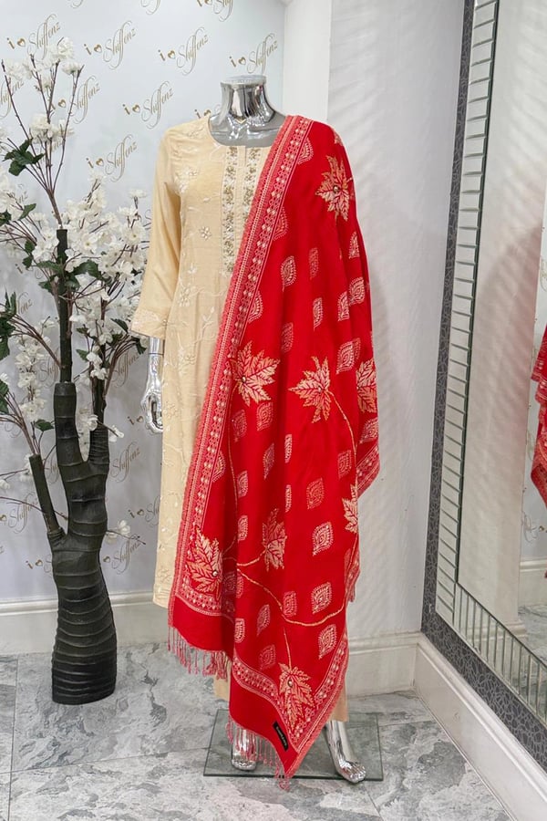 Pashmina embroidered shawl collection