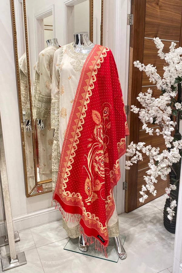 Pashmina shawl collection - Red, FS