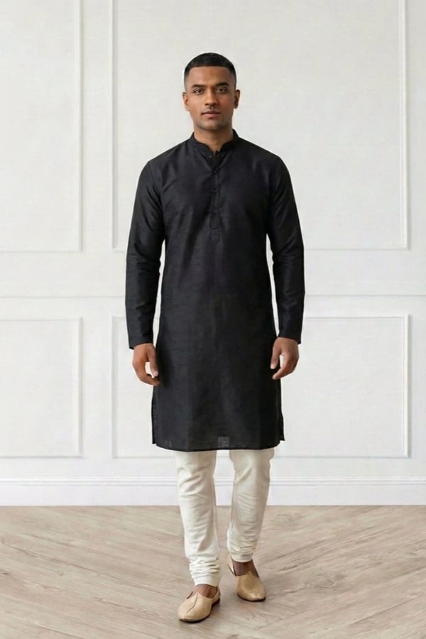 Mens plain kurta with trouser