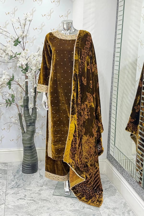 Mahin velvet premium collection 3 piece suit