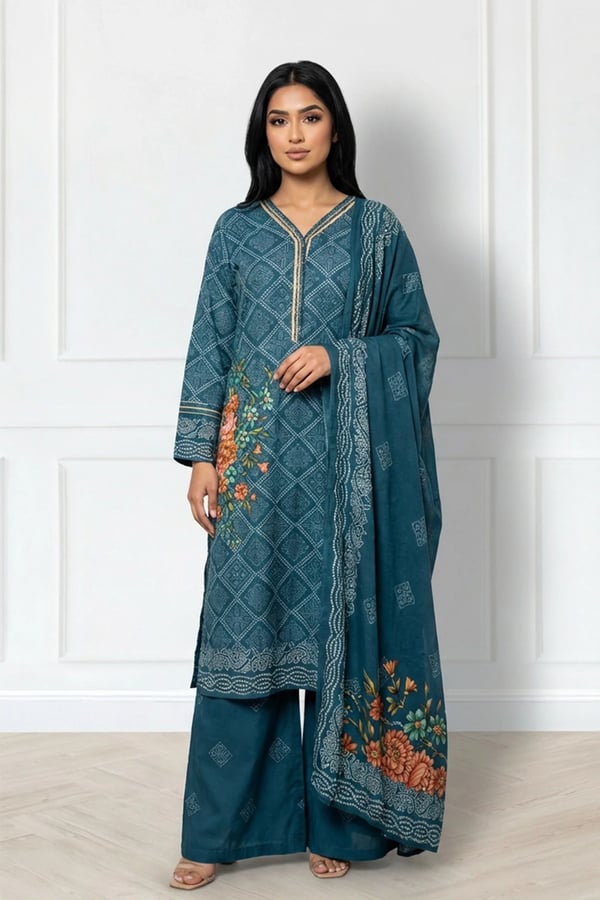 Amarah 3 piece chunri premium collection - Grey, X - Large