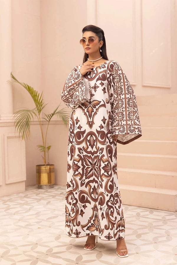 Dolce 2 piece printed coord collection - Brown, X - Large