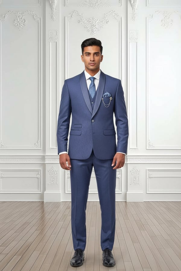 Men's prince coat with pants - Navy, 42