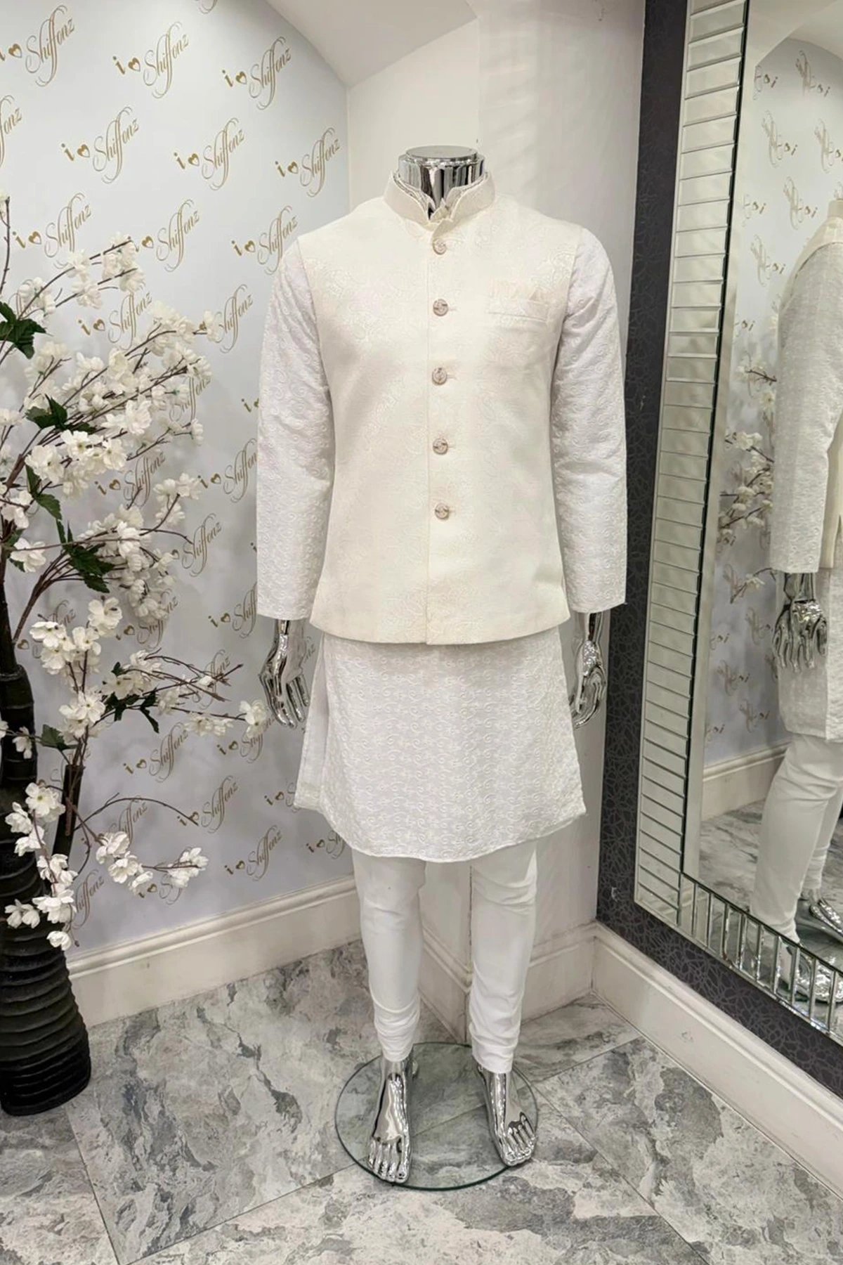 Men's luxury brocade waistcoat