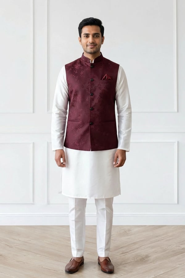 Mens brocade lux waistcoat