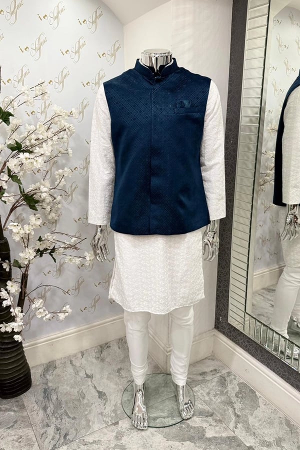 Men's formal brocade waistcoat