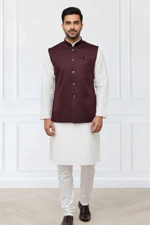 Men's lux brocade waistcoat