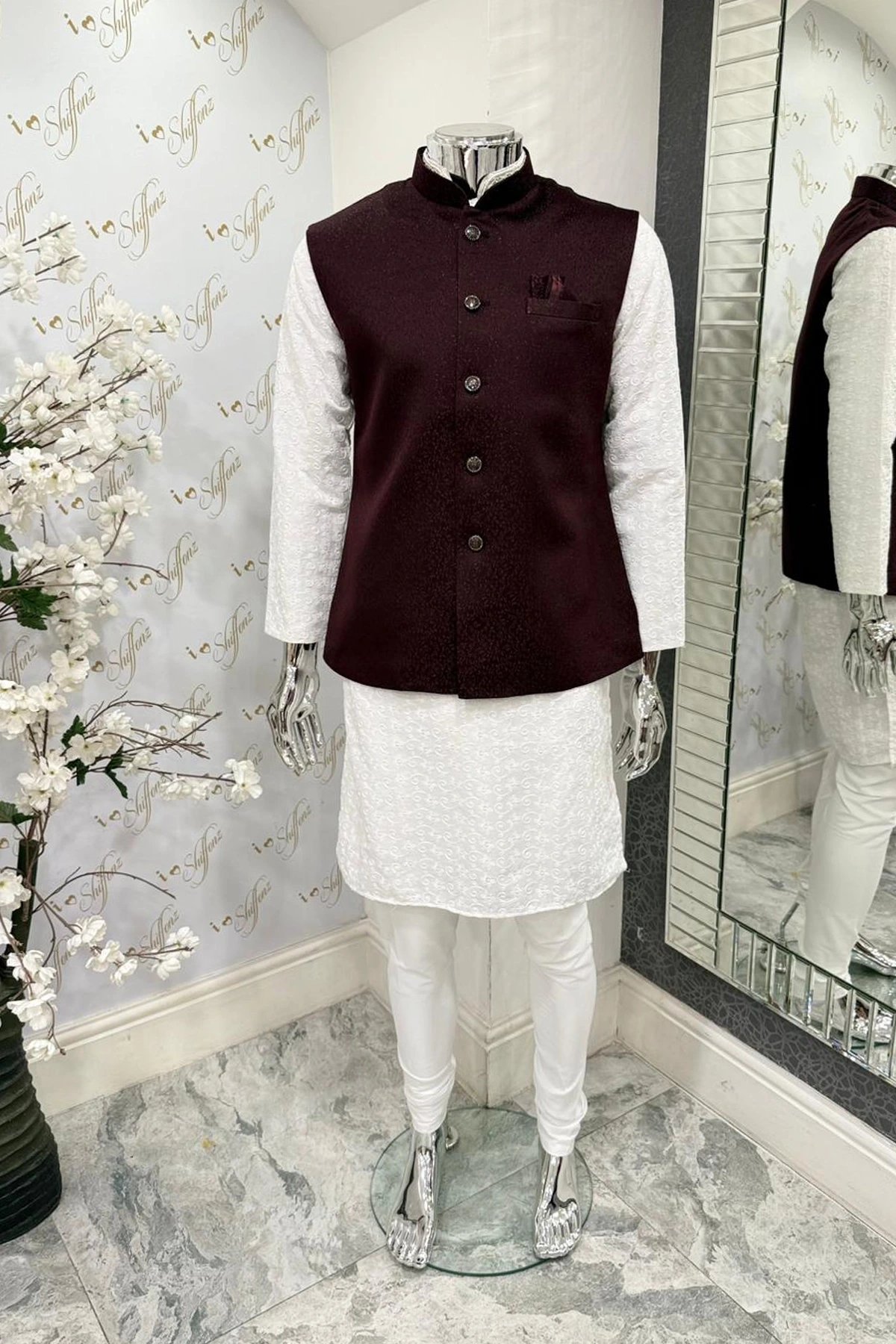 Men's lux brocade waistcoat