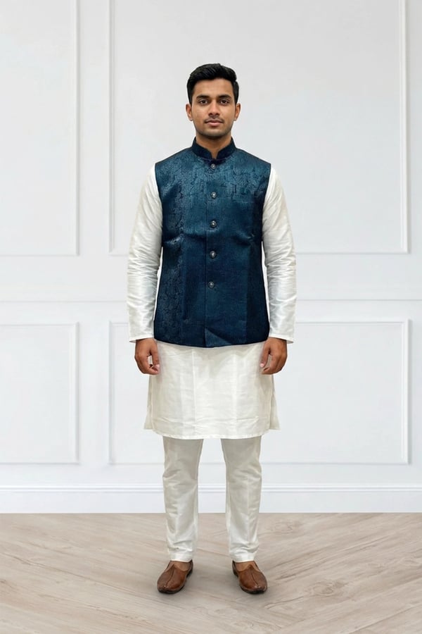 Men's stylish brocade waistcoat