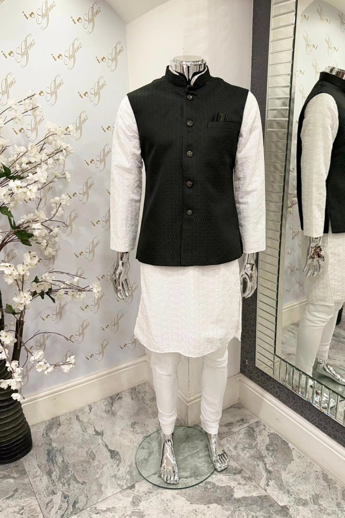 Men's waistcoat in brocade