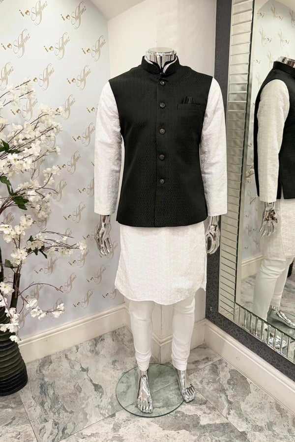 Men's waistcoat in brocade