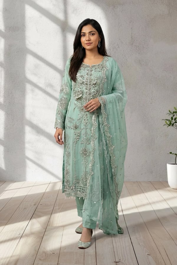 Amarah Premium 3 piece suit collection - SGREEN, X - Large