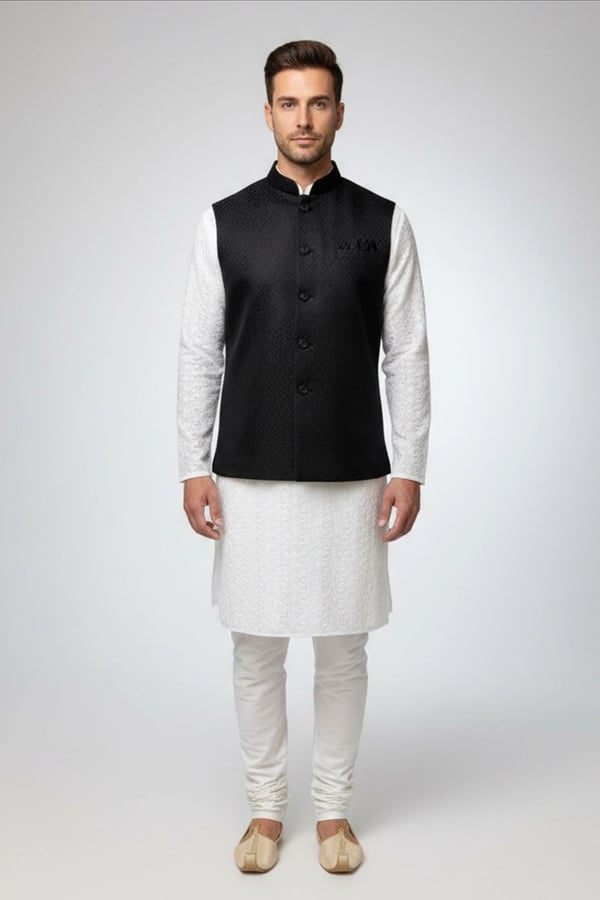 Men's luxury brocade waistcoat