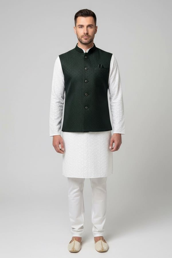 Men's waistcoat in brocade