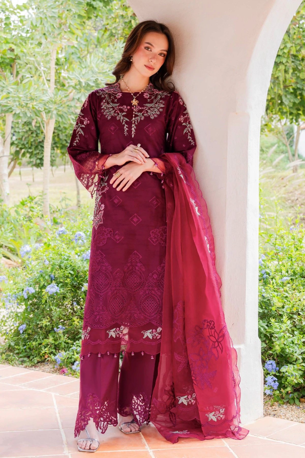 Aurea Eid premium collection 3 piece embroidered suit