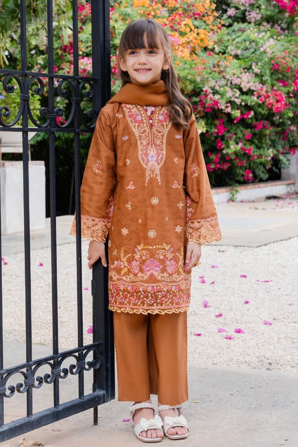 Aurea kids Eid collection 3 piece embroidered suit -
