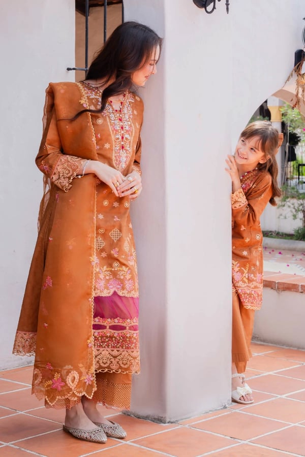 Aurea kids Eid collection 3 piece embroidered suit -