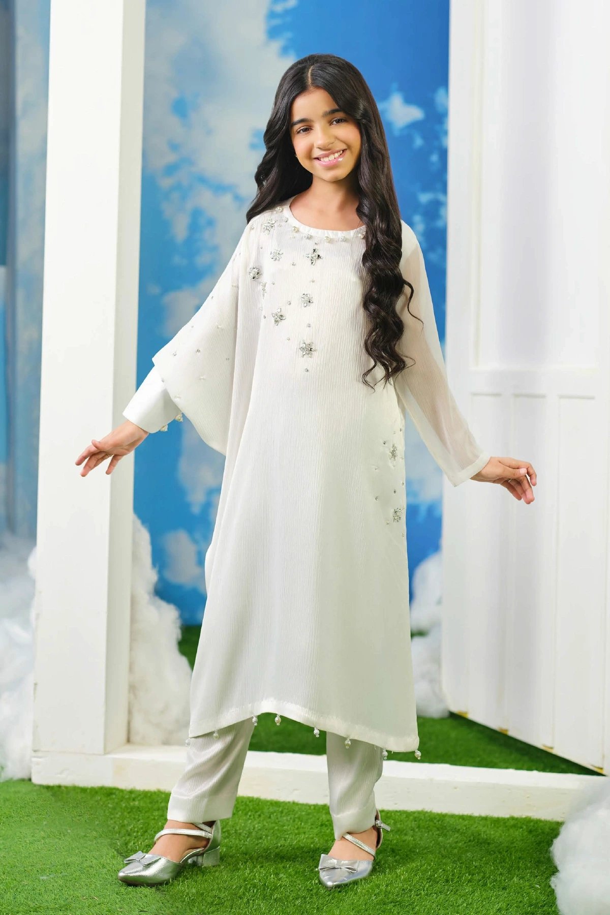 Nadia premium collection 2 piece kids kaftan set - Image 2