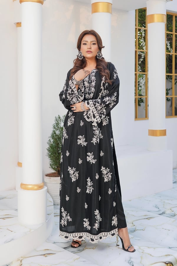 Arya premium collection coord set - Black, X - Large