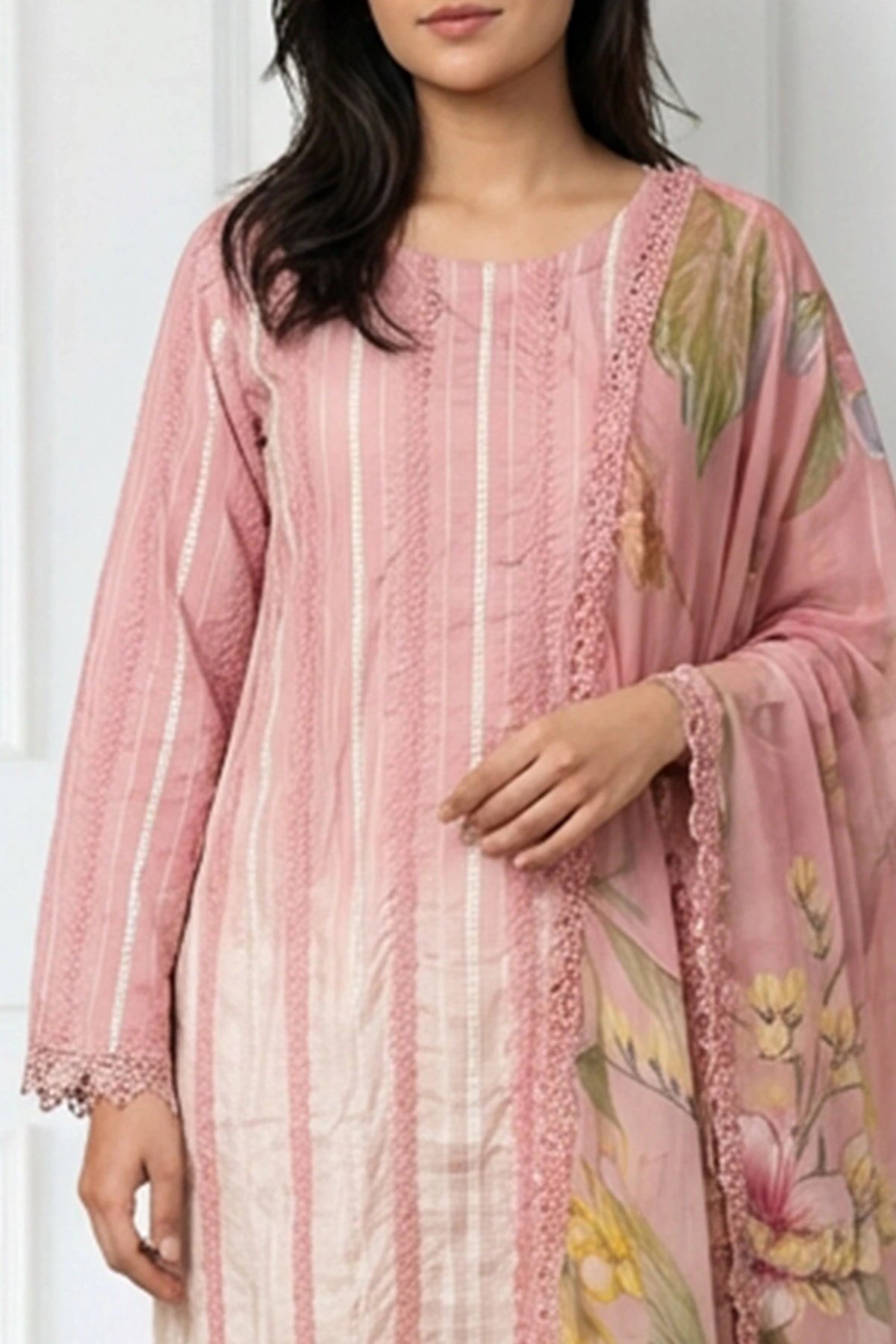 Siyara premium collection 3 piece embroidered suit - Image 3