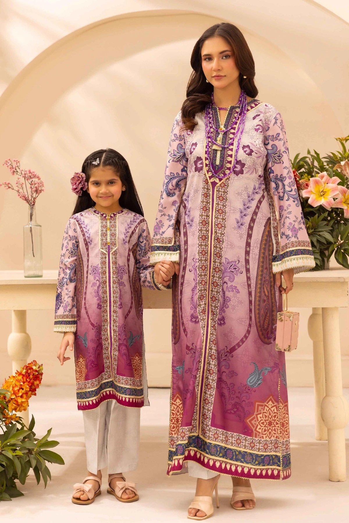 Halim mother and daughter collection 2 piece kids suit