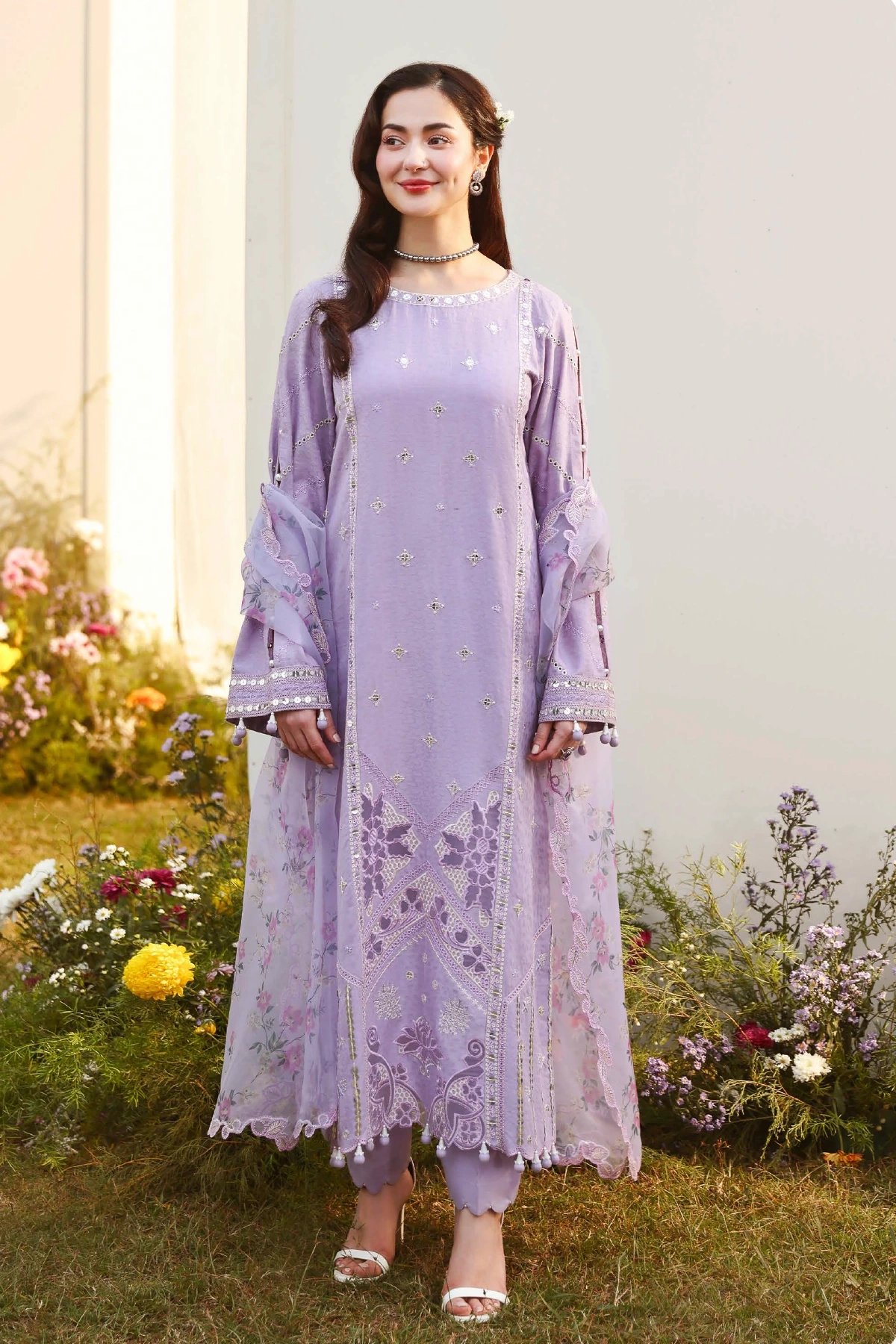 Hania Amir Eid 2026 3 piece embroidered suit