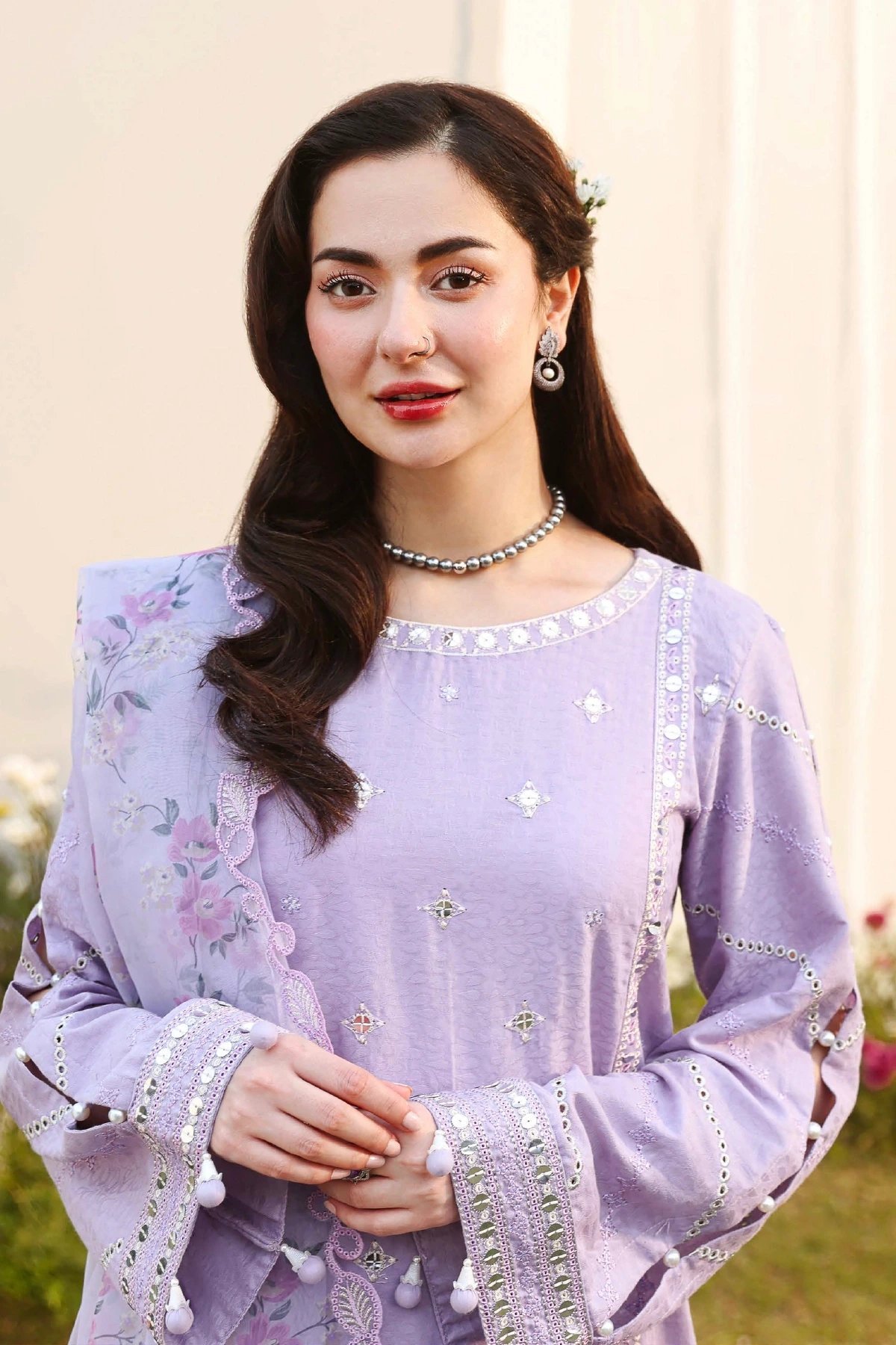 Hania Amir Eid 2026 3 piece embroidered suit - Image 3
