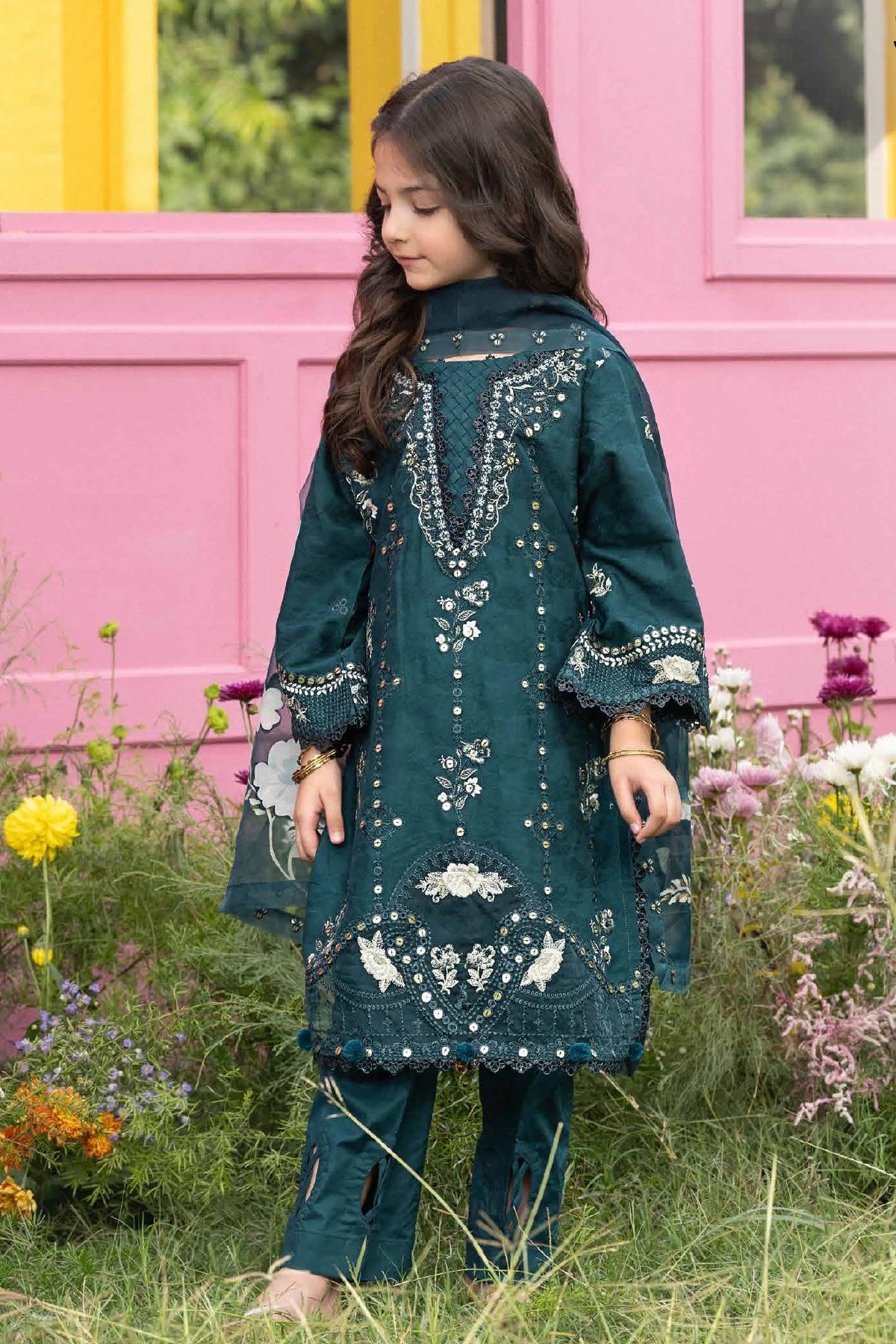 Hania Amir kids 3 piece embroidered Eid edit 2026 - Image 2