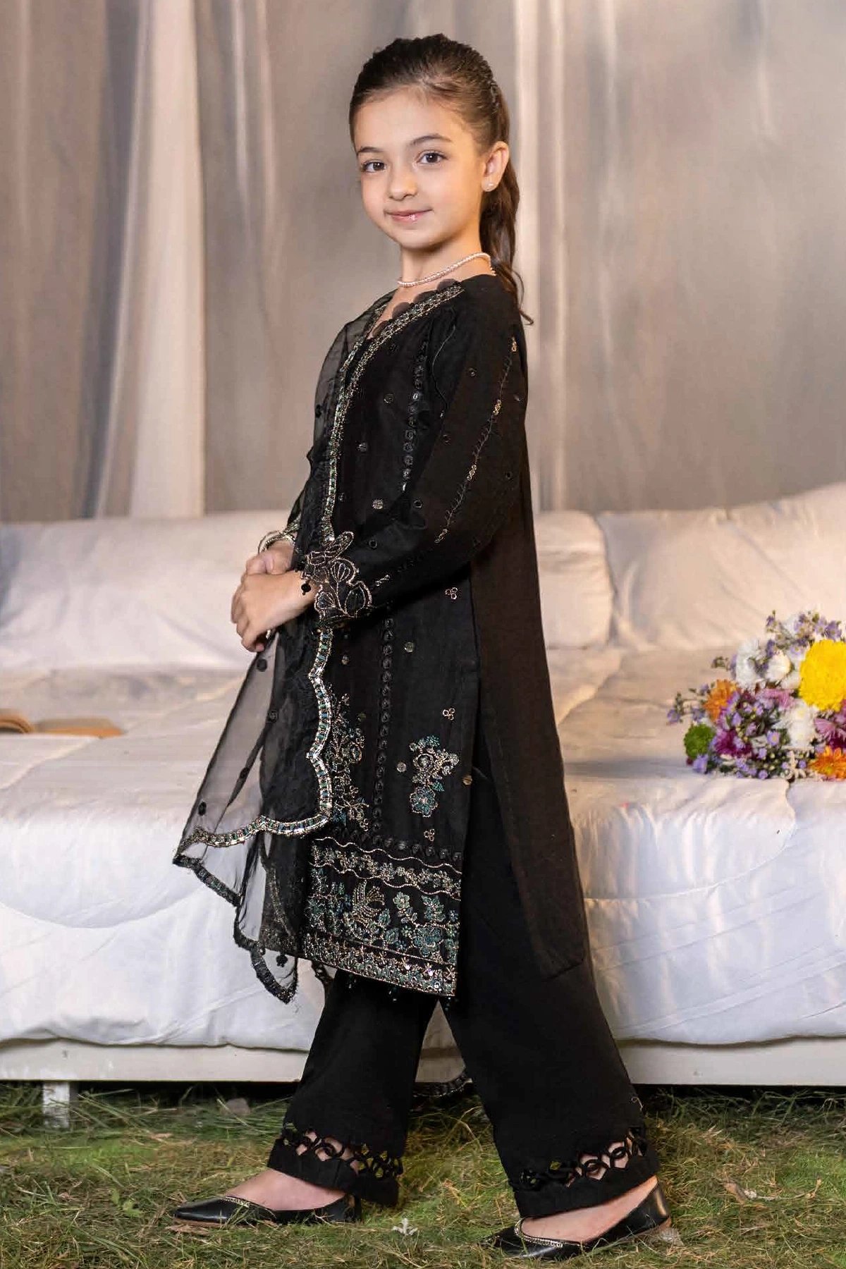 Hania Amir 3 piece embroidered 2026 Eid kids collection - Image 2