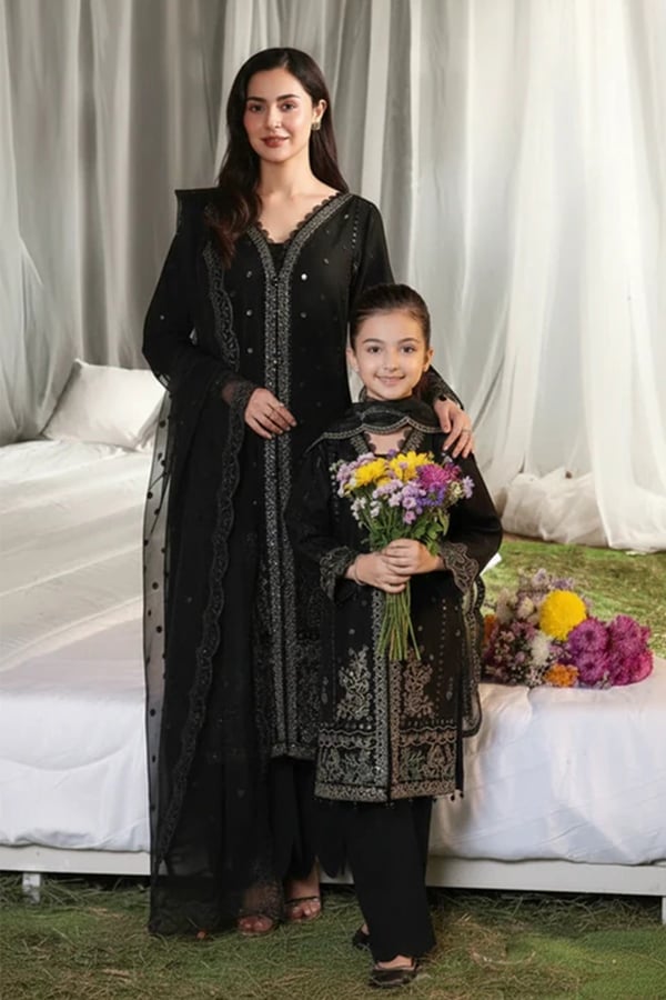 Hania Amir 3 piece embroidered 2026 Eid kids collection