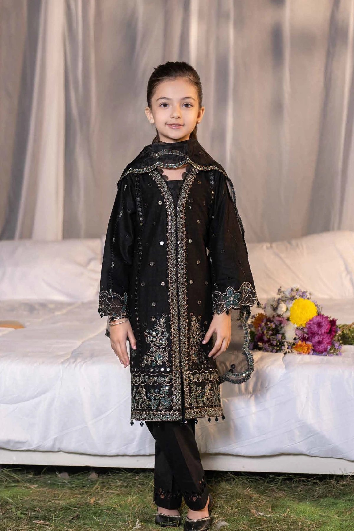 Hania Amir 3 piece embroidered 2026 Eid kids collection