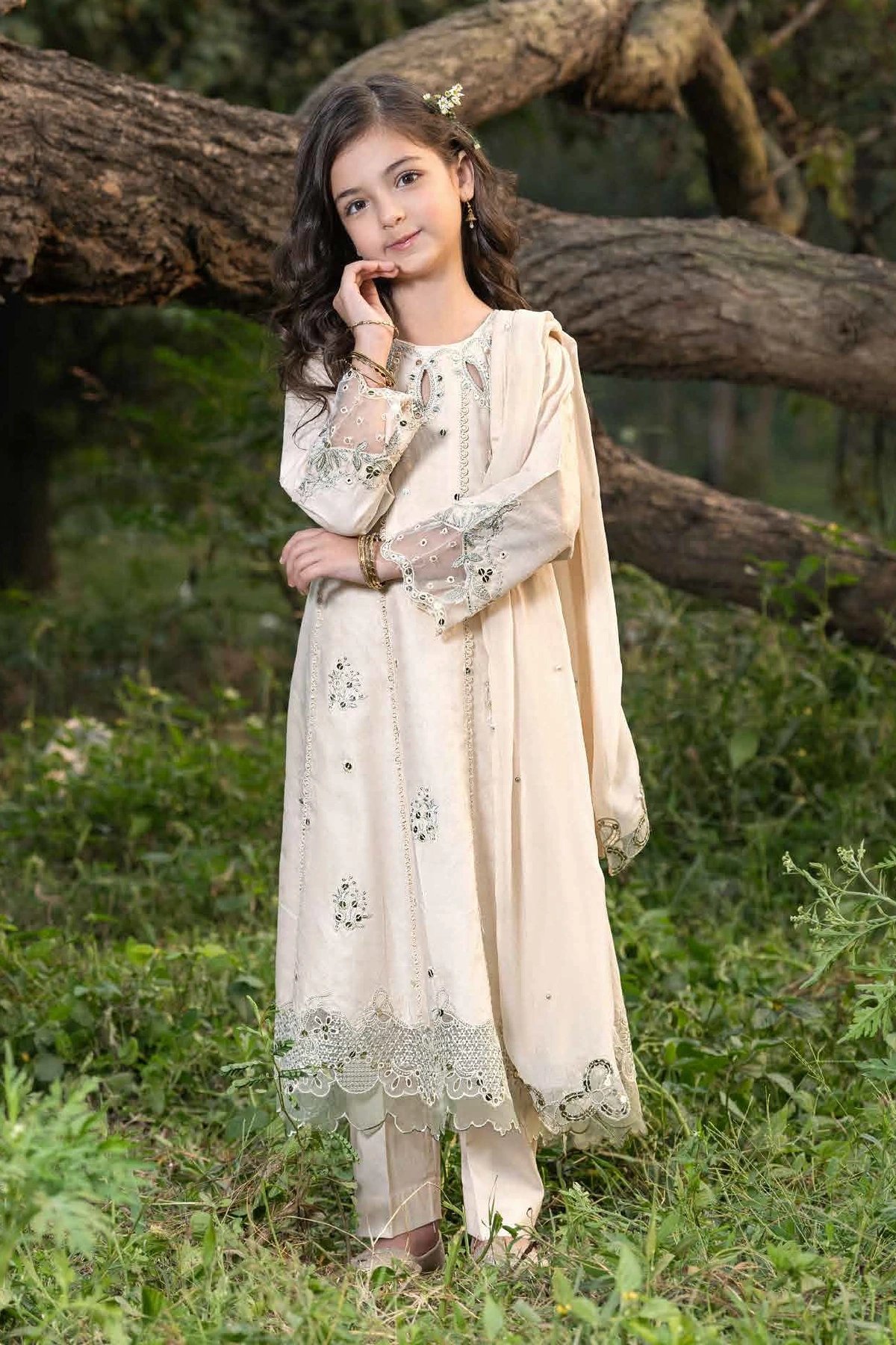 Hania Amir 2026 Eid collection 3 piece kids suit